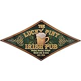 Lucky Pint Vintage Metal Irish Pub Sign