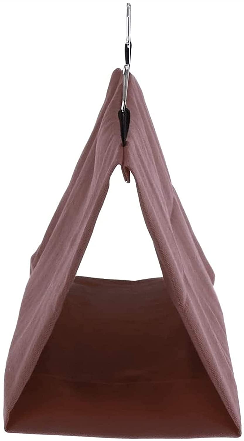Nid Oiseau Cage Perruche Nid Canaris Hiver Chaud Maison Hangar hutte hamac Suspendu Cage Pinson Peluche Oiseaux Duveteux Refuge Refuge 810(Color:Coffee)