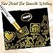 Motiskyy 48 Pcs Metallic Permanent Markers Bulk Metallic Marker Pens Medium Tip Quick Dry Paint Pen for DIY Crafts Artist Illustration Gift Card Making(Gold)