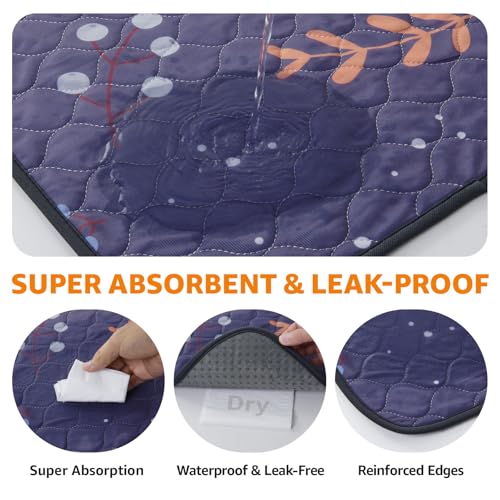 Image of LOOBANI Reusable Pee Pads for Dogs: 2 Pack Washable Puppy Training Pads 24 inch x 36 inch, Waterproof Dog Pee Pads Non-Slip, Absorbent Dog Whelping Pad for Playpen, Crate, Floor, Sofa, Purple