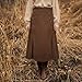 Norsey Alley Medieval Skirt for Women | Lace Up Long Viking Skirt with Dual Front Slits | Pirate Cosplay Vintage LARP Costume (Brown, M)