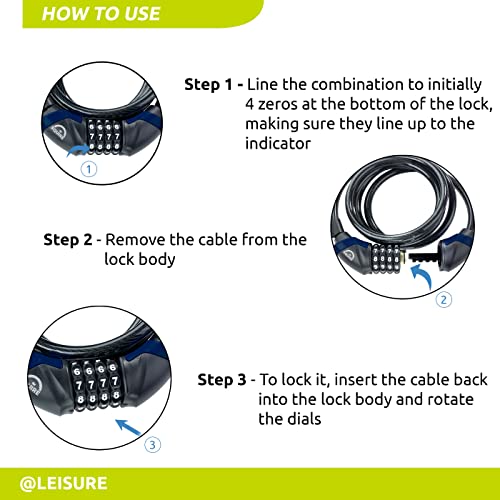 Squire Kilda Combi 4-Wheel Cable Lock