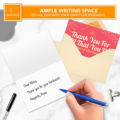 24 Employee Appreciation Cards With Envelopes - 6 Designs Work Anniversary Cards For Employees, Thank You Cards For Employees Appreciation, Great Job Cards, Employee Thank You Cards For Employees #TOP5
