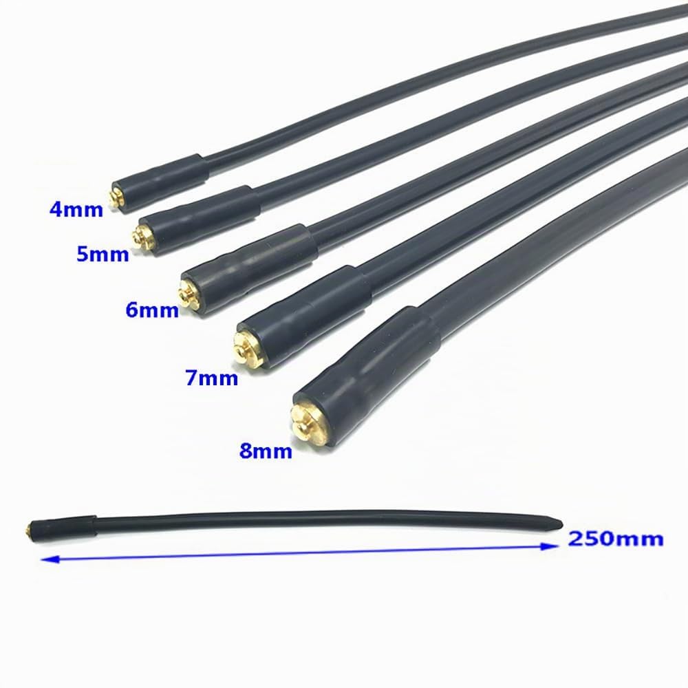 Juego de electroestimulación sexual, catéter, uretra hombre, sondas uretrales eléctricas con anillos para el pene, dilatadores de uretra, longitud de 250 mm, diámetro de 4/5/6/7/8 mm