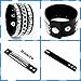 Tosmifairy 3 Pieces Punk Rock Leather Bracelets for Women Pop 80s 90s Emo Jewelry Accessories Retro Spiked Adjustable Wrap Wrist Cuffs (Stars and Skull Style)