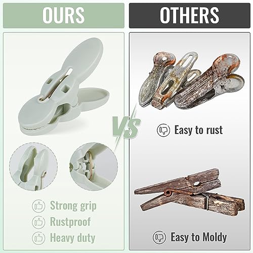GAOHUI 60Pack Clothes Pegs for Washing Line Non Slip Washing Pegs Strong - Image 3