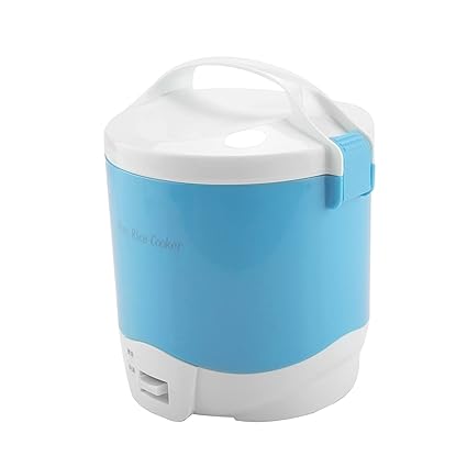 Ubersweet 24V 180W Rice Cooker - 1.6L - Electric Portable Multifunctional - Mini Travel Rice Cooker - Removable Pot - Rice Cooker Food for Cars (Blue)