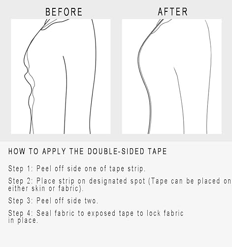 Miniatura 4 de Ecourban Cinta adhesiva de doble cara para ropa y cuerpo paquete de 100 tiras para moda todo el día para mujeres y hombres