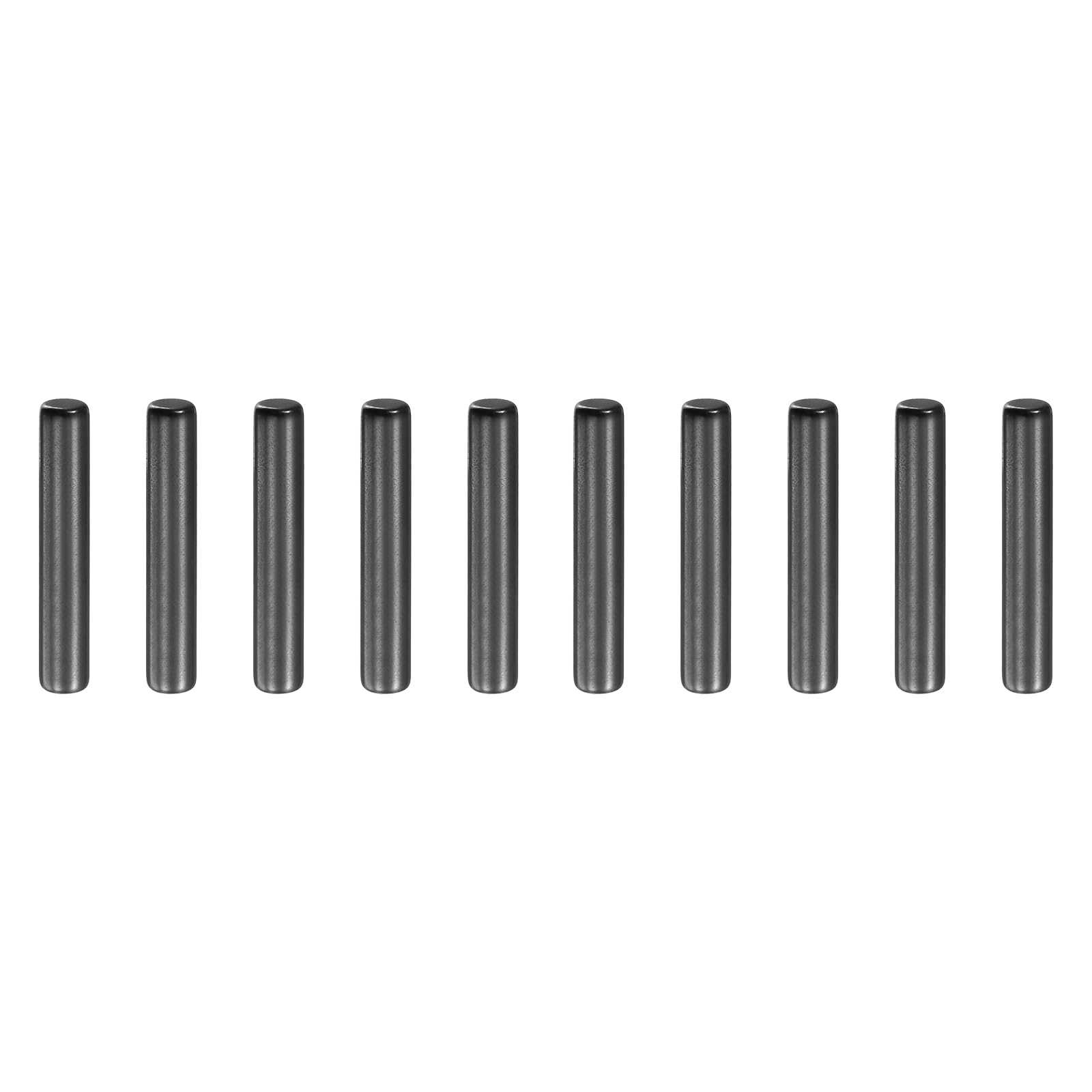 sourcing map 10Pcs 6mm x 35mm Dowel Pins, 304 Stainless Steel Cylindrical Shelf Support Pegs Chamfered End Pin Rod Fasten Elements Metal Shelf Pegs, Black