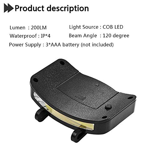 Clip On Cap Light Sunsbell Led Cap Light Cob Cap Visor Light Battery Powered Headlamp #TOP6