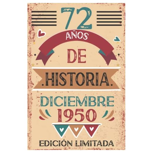 72 Años De Historia Diciembre 1950: Libro de visitas, cuaderno, 110 páginas de felicitaciones, idea de regalo, regalo Para la esposa, novia, mujer, La madre