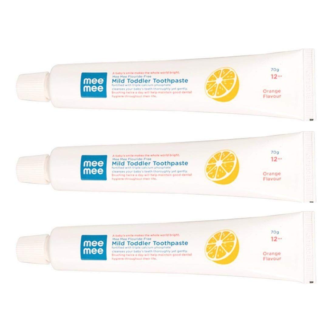 Mee Mee Fluoride Free Orange Flavor Toothpaste, 70g (Pack of 3)-image-27