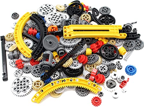Image of SEEMEY 233PCS Gear Set for Technic Pieces Compatible with Lego-Parts | DIY Gears Assortment Pack(Liftarm, Pins, Axles, Connectors) for Technic Building Blocks Bulk