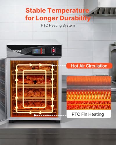 Image of VEVOR Electric Hot Box Food Warmer, 4-Tier Commercial Warming Cabinet with Water Tray, Single-Door and Adjustable Shelves, Stainless Steel Food Warmer Cabinet, for Restaurant, Kitchen, Pizza, Chicken
