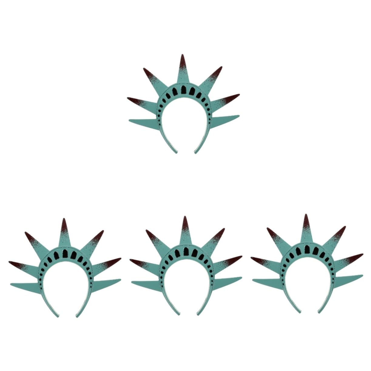 LIFKOME 4pcs Statue of Headpiece Glitter American Flag Headband Crown Hair Hoops for Fourth of July Halloween Costume Party โ image 1