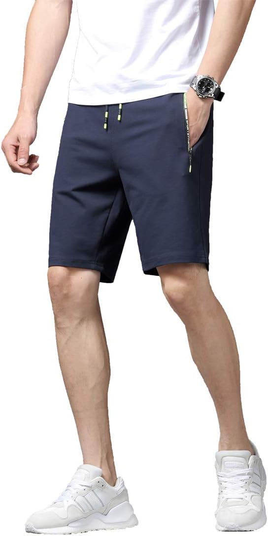 Tansozer Mens Athletic Shorts with Zip Pockets - Image 2