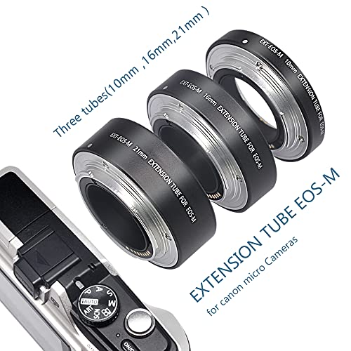 Mcoplus Metal Auto Focus Macro Extension Tube Set For Canon Eos Ef-M Monut M6 M2 M3 M5 M50 M100 M200 Cameras #TOP1