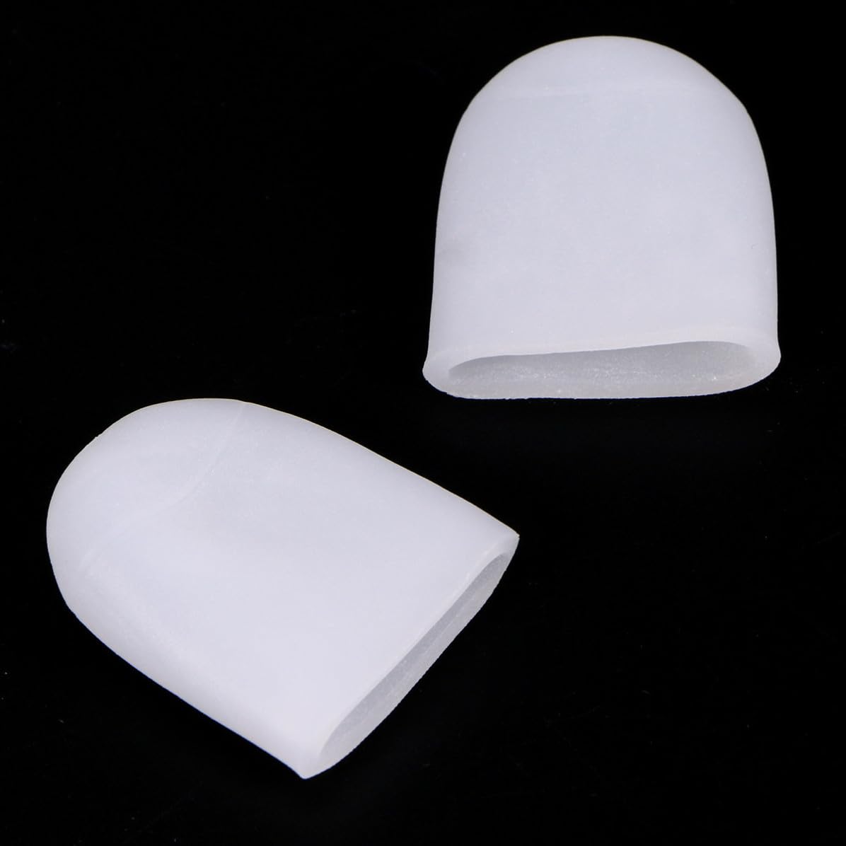 10pcs Silicone Toe Protector Size L White Closed Short Sleeve Cover