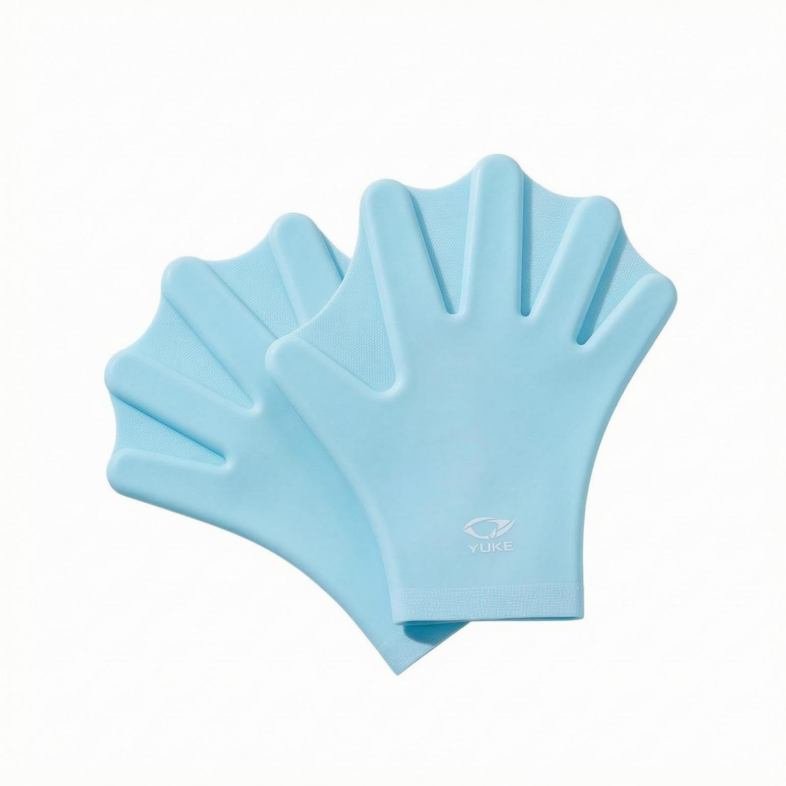Silicone Swim Paddles Finger Grooves Swimming Hand Paddles Soft Swimming Hand Paddle Blue-image-5