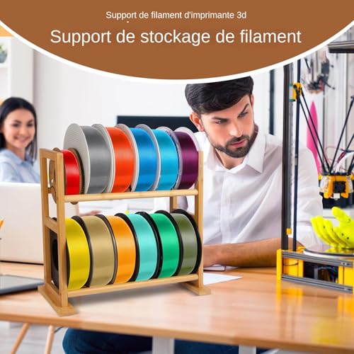 Chariot filament imprimante 3D mobile et organisateur de bureau à 2 niveaux pour grand atelier