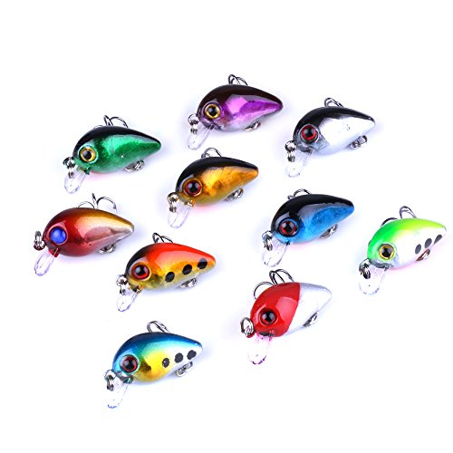 Lixada 10pcs 3cm/1.7 g Esche Artificiali Pesca