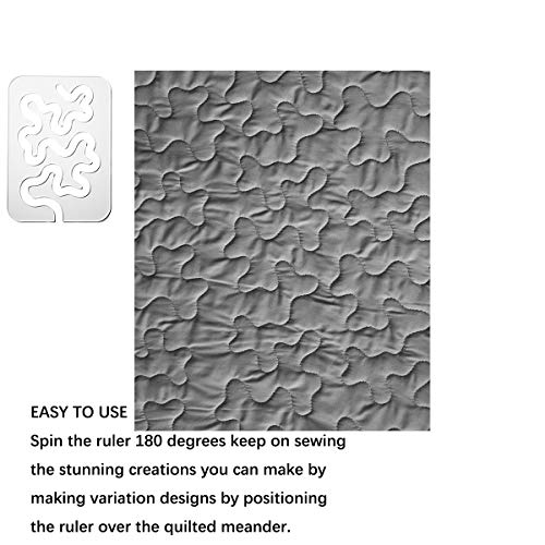Fozza Using Meander Quilting Template For Quilting, Free Motion Quilting Rulers And Templates For Quilting Acrylic, Quilting Frames For Machine Quilting Ruler Free Motion Quilting Supplies #TOP4