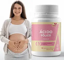 Ácido Fólico vitamina B9, C/60 Cáps original