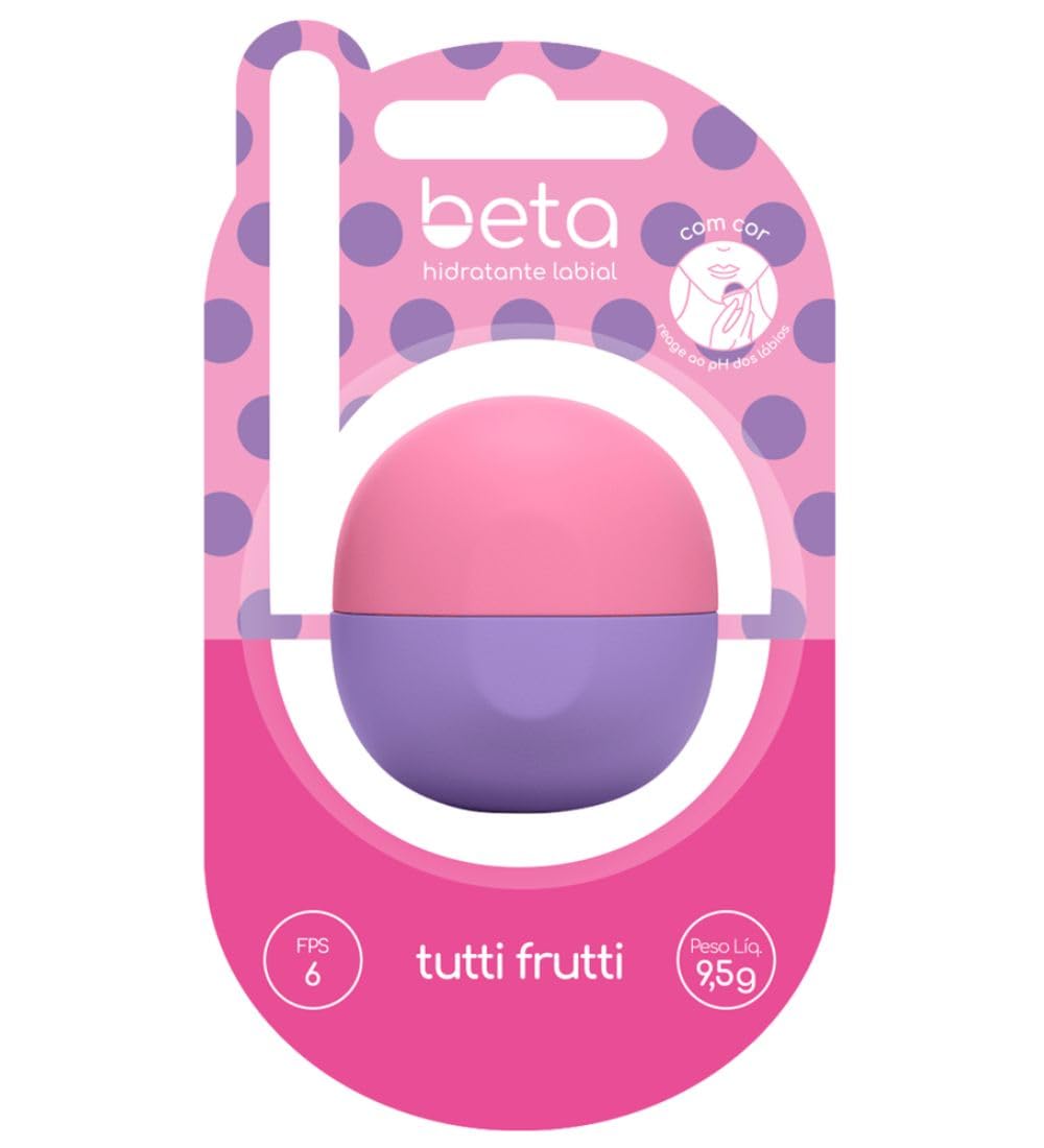 Beta Hidratante Labial Next Gen Tutti Frutti 9,5g | Cor Inteligente Rosa e FPS 6