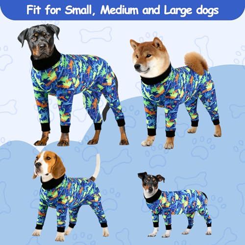 Image of Etdane Dog Surgery Suit Recovery Suit for Dogs Female Spay, Male Neuter Dog Onesie After Surgery Surgical Bodysuits Anti Shedding Suit Dinosaurs /XS