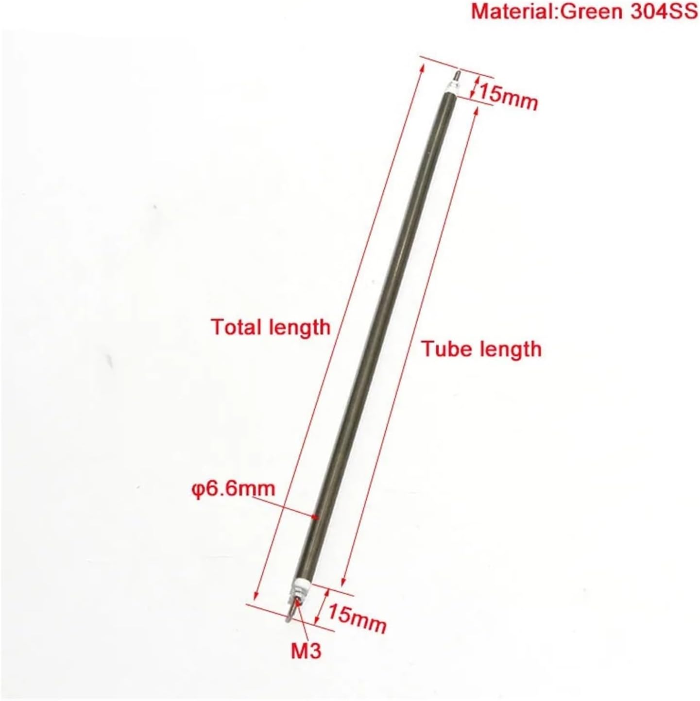 250W-300W Air Spare Resistance Flexible Heater Tube 220V Electrical Oven Straight Tubular Heating Pipe 260-300mm 2PCS(220V,300W 295mm 320mm)