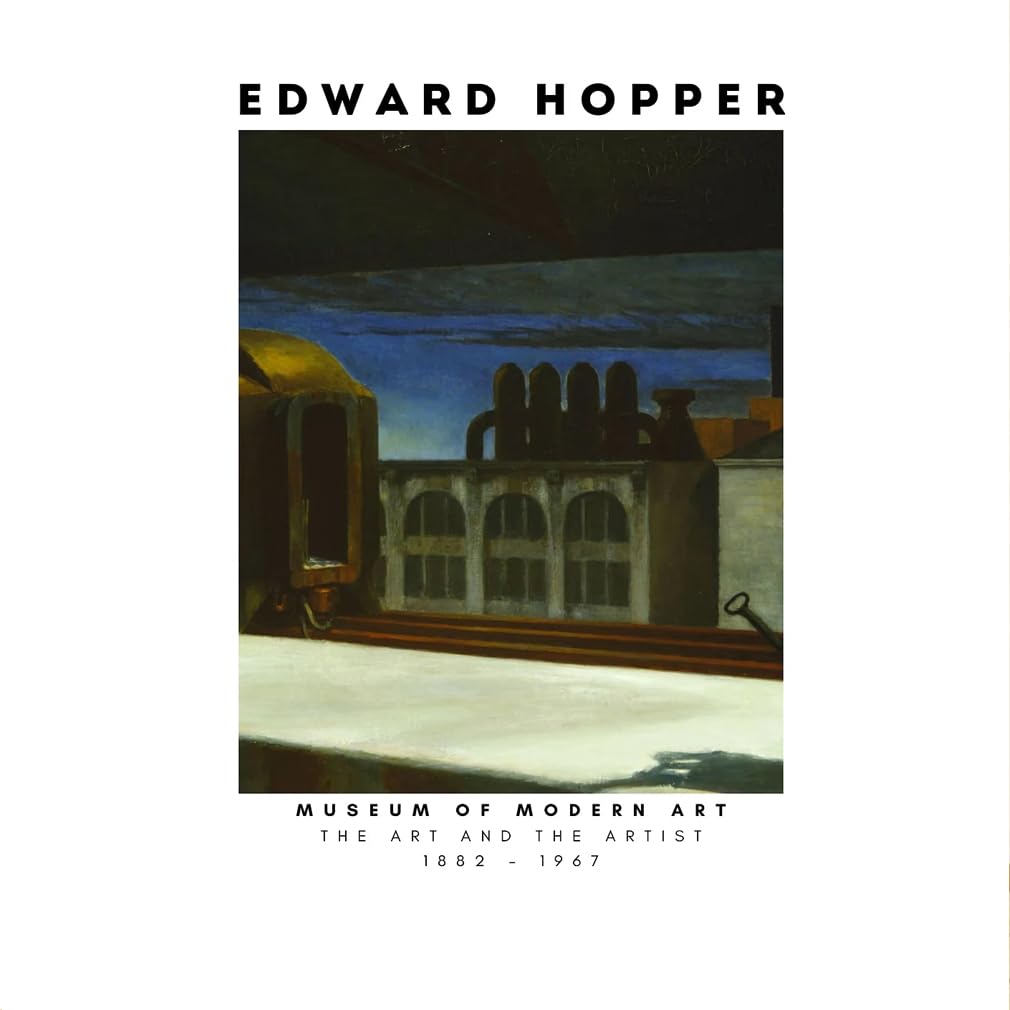 LHHJF LJHFA Famous Edward Hopper Exhibition Poster Abstract Canvas Painting Edward Hopper Wall Art And Prints Home Decor Picture 40x60cm No Frame