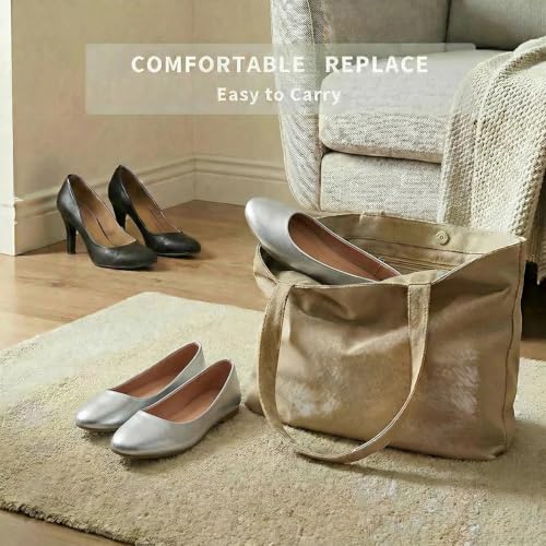 Image of Women's Ballet Flats Shoes Comfortable PU Leather Dress Slip on Shoes Teacher Business Casual