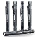 Enjoydeal LED Pen Flashlight of 5 Packs, Slim 1200LM Mini Super Bright Penlight for Indoor Outdoor, Black Grid 5.5inch