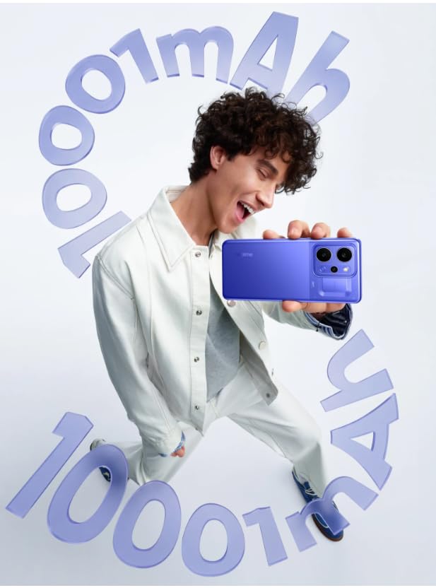 Image of realme P4 Power 5G Smartphone, 8GB RAM, 256GB Storage, TransBlue, 10001mAh Battery