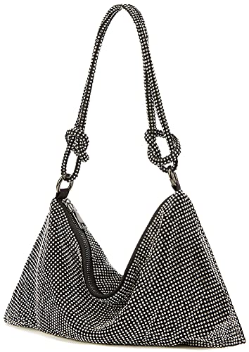 Image of Rhinestone Hobo Bag for Women Rhinestone Purses Sparkly Evening Handbag Shiny Diamond Purse for Wedding Parties 2026 | Rhinestone