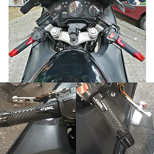 7/8" 22mm Motorcycle Handlebar Grip For Honda CBR60F CBR125R CBR150R CBR250R CBR400 NC23 NC29 CBR600 F2 F3 F4 F4i CBR600RR CBR900RR CBR954RR CBR1000RR (Red)