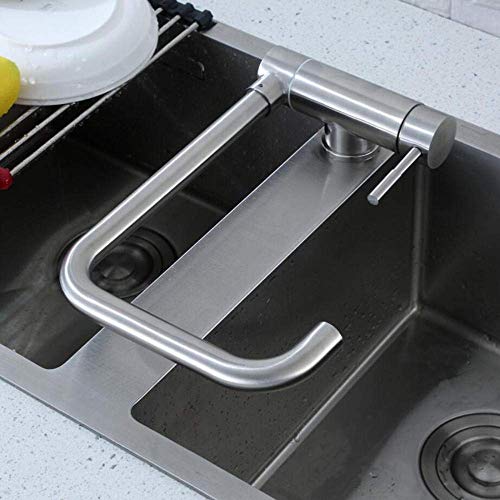 Robinet de cuisine mitigeur chaud froid pliable pour évier inox
