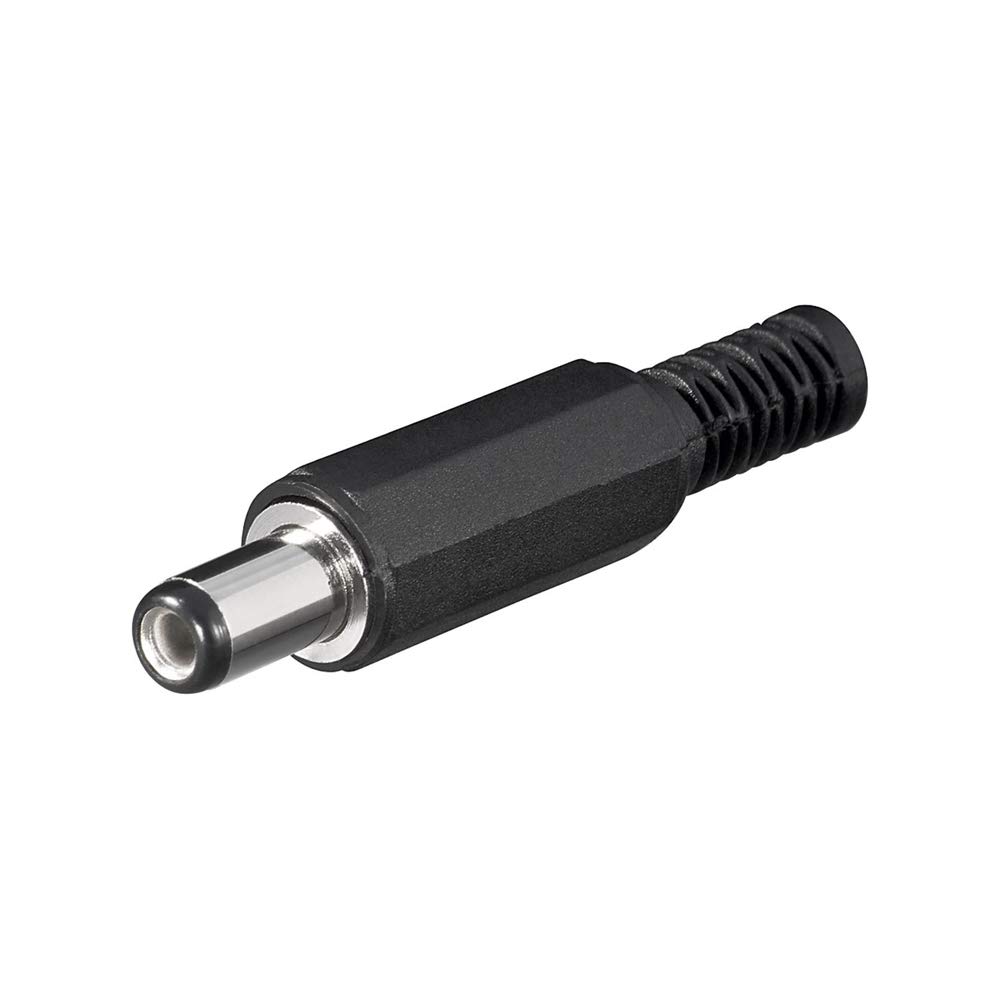 Goobay DC-Stecker / Hohlstecker 2,1x5,5 mm mit Knickschutz – Lötmontage