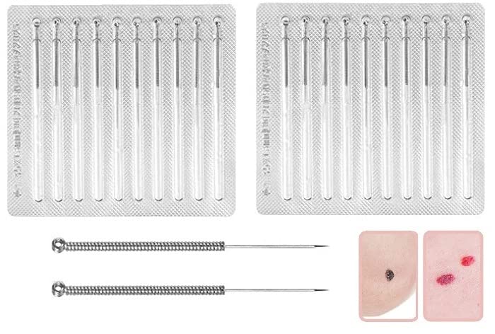 Prague 20 Pcs Laser Mole Remover Fine Needles for Laser Mole Removal Pen