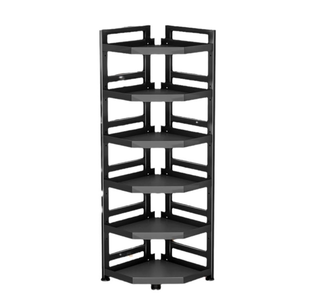 Scaffale ad Angolo, Scaffale Angolare A 6 Ripiani In Acciaio Al Carbonio Per Pentole Da Cucina, Supporto Per Cucina, Bagno, Soggiorno Scaffale Multiuso Portavasi