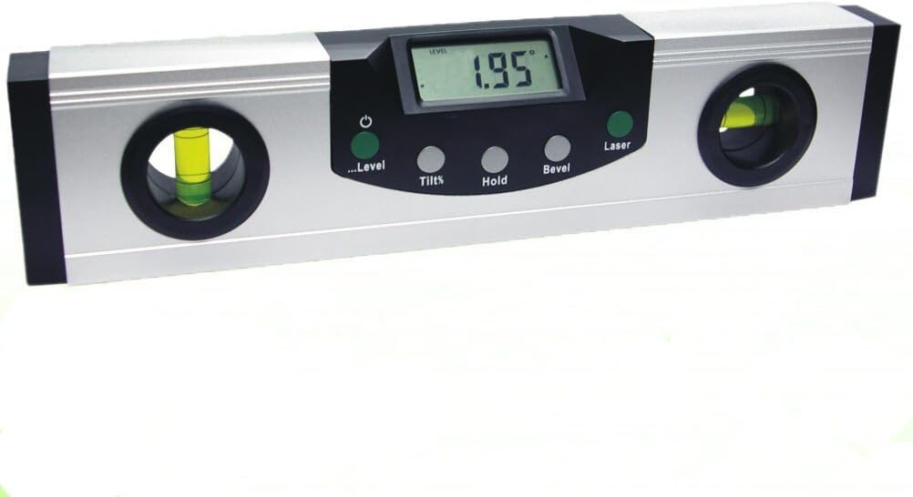 Meba 9" Digital Magnetic Laser Level Angle Protratcor Aluminum Spirit Level Angle Gauge 200mm