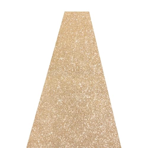 AMEEDA Carpet Runners Wedding Aisle Runner Carpet Anti-slip Golden Gold Ceremony Party Stage Rugs(300.0CM_0.75M)