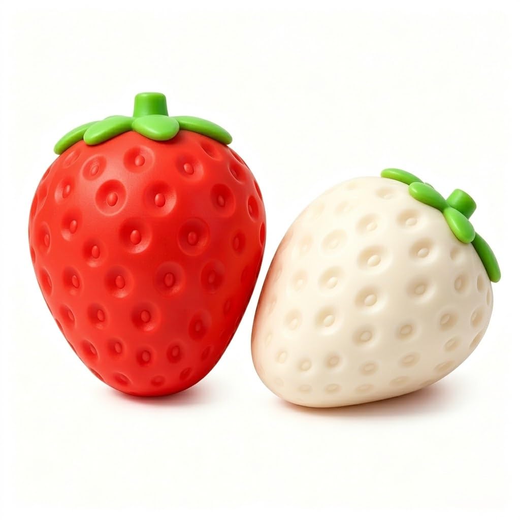 Yxelydriail 2Pcs Taba Squishy Strawberry, Cute Fufu Squishy Strawberry