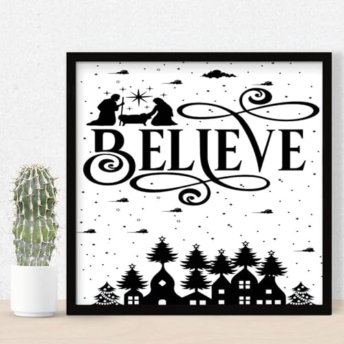 Panneau de décoration murale Believe en bois pour créer un foyer inspirant