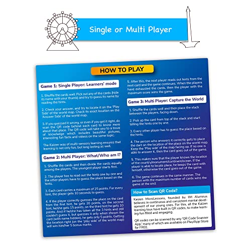 Image of Kaizen MicroLessons Kid Smart Card Game. (Know Your World Smart Cards)