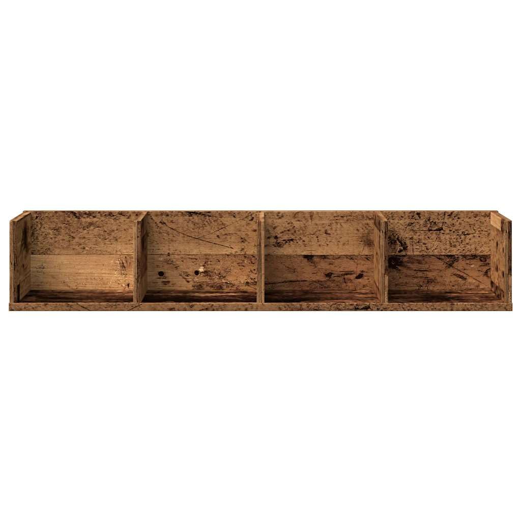 Schweberegal für CDs, CD-Wandregal aus Holzwerkstoff, 100x18x18 cm, zur Aufbewahrung von CDs, DVDs, Büchern und Dekorationsartikeln, wandmontiertes Design spart Bodenfläche.
