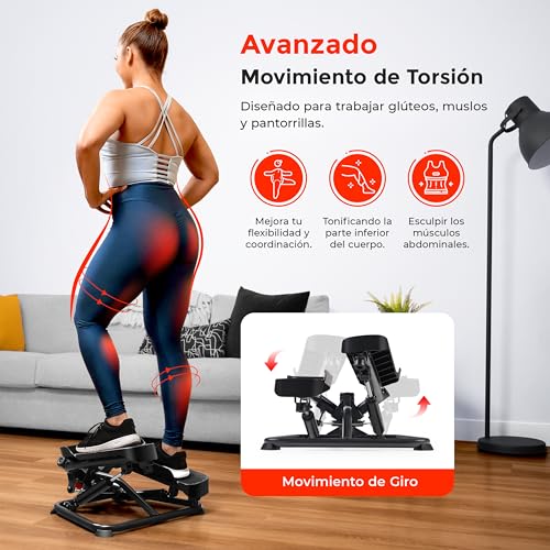 Sunny Health & Fitness Mini Steppers for Exercise at Home, Stair Step Workout Machine, Full Body Cardio Equipment, with Optional Free SunnyFit App Connection and Resistance Band - Image 4