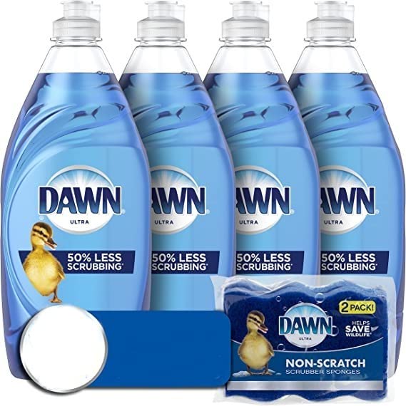 Buy Dawn Ultra Dishwashing Liquid Dish Soap (4x19.4 Fl oz) + Non