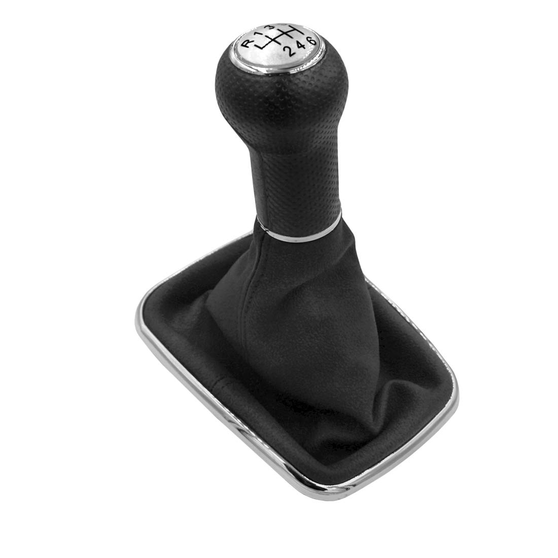 Toowgm 6 Speed Pu Leather Shifter Stick Gear Shift Knob With Dustproof Cover For Vw Golf Gti Mk4 R32 Bora Mk4 Jetta