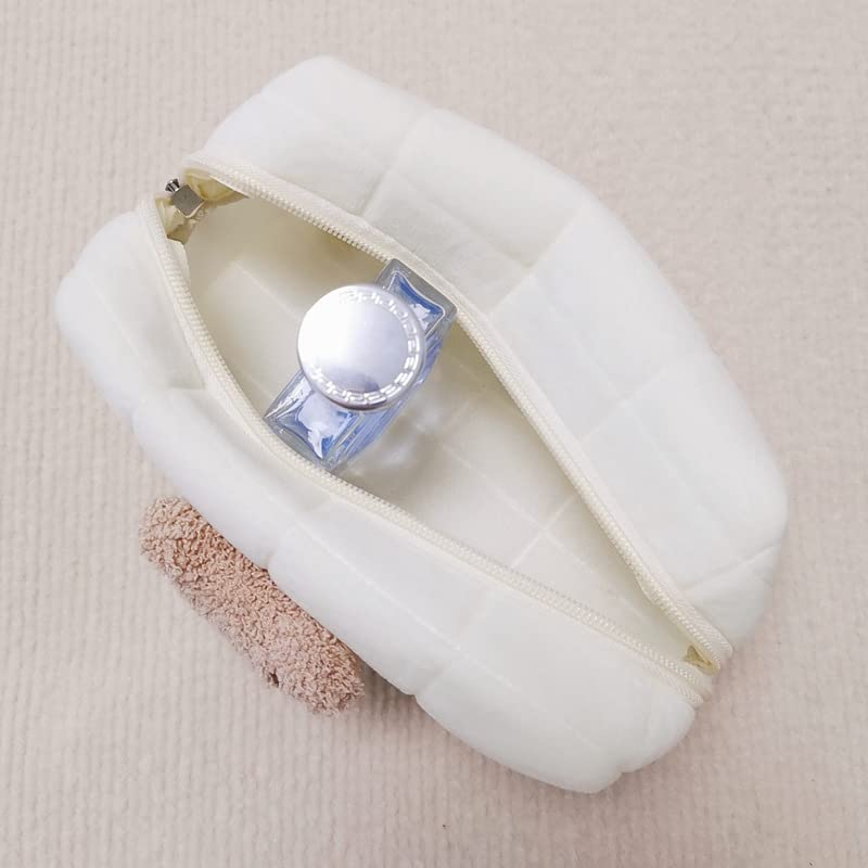 Miniatura 2 de Bolsa pequeña de cosméticos Kawaii linda bolsa de maquillaje estética Y2k bolsa de cosméticos para bolso (B-caqui)